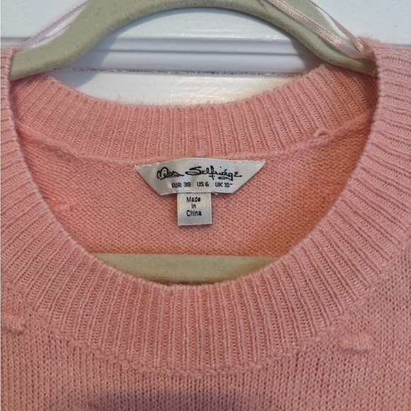 Miss Selfridge Pink Crew Neck Sweater - Picture 2 of 3
